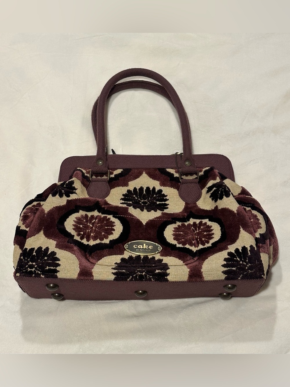 Petunia Pickle Bottom Plum Patterned Tote Bag
